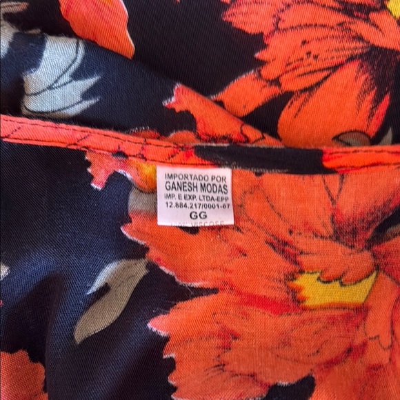 Vibrant Red and Orange Midi Dress - Picture 8 of 9